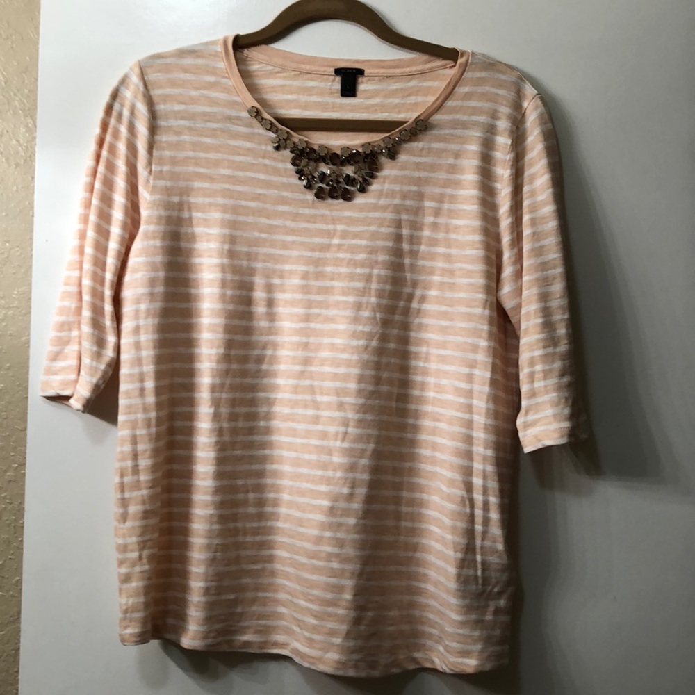 J crew embellished top sz L